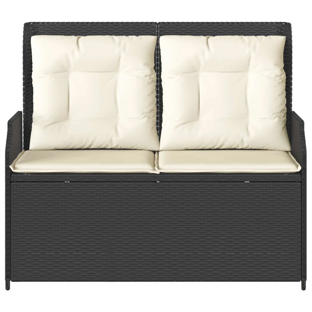 Panchina da Giardino | Panca da Giardino Nero polyrattan