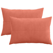 Federa 2 pcs ALMELO Rosso Arancio 40 x 60 cm corduroy 914397