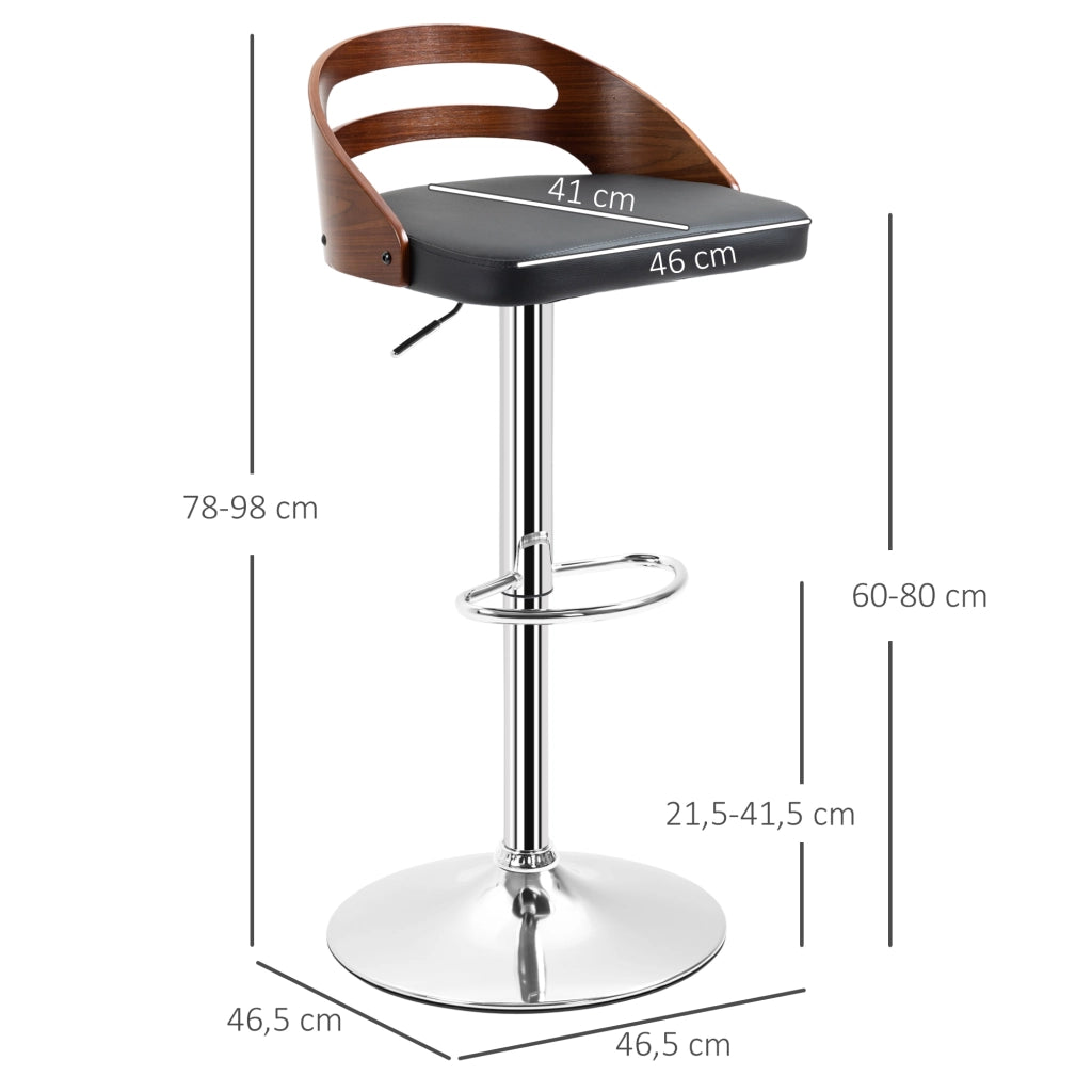 Sgabelli da Bar ¨C Minimal ¨C Nero Sintetico Legno Effetto