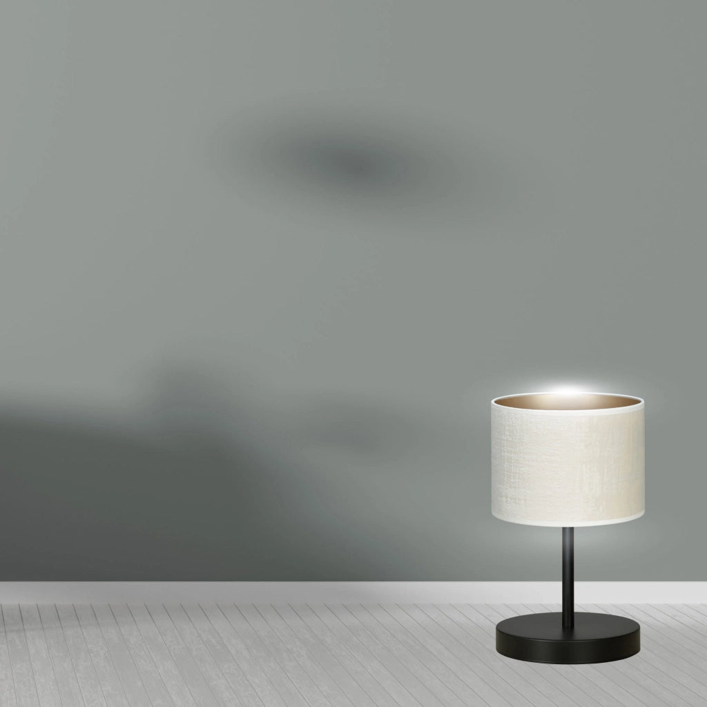 Lampada da tavolo Emibig Hilde bianco/nero E27 34cm