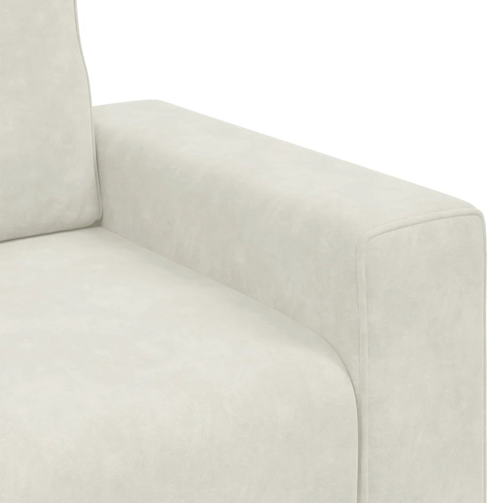 Divano | Divano da soggiorno | Sofa Sedia Crema 100x77x82 cm Velluto