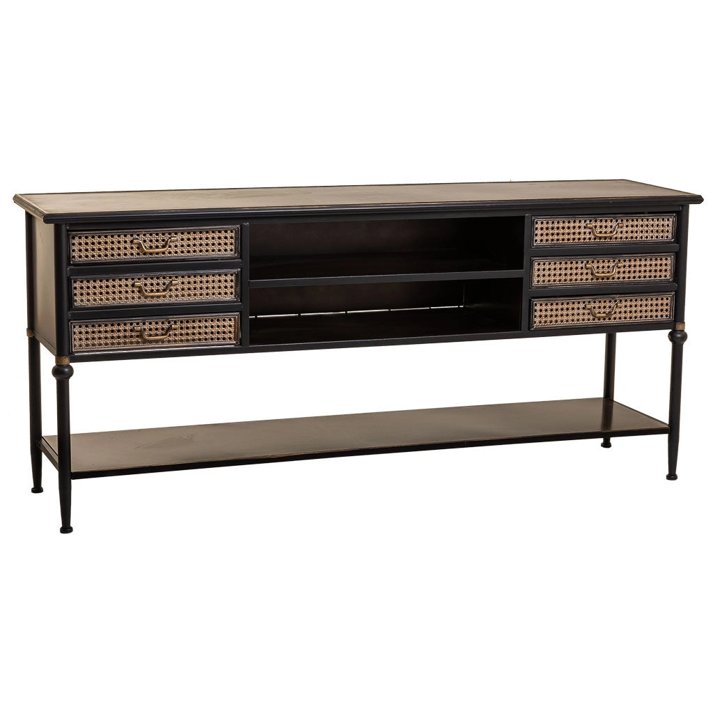 Credenza in metallo marrone 180x45x80h