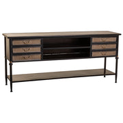 Credenza in metallo marrone 180x45x80h