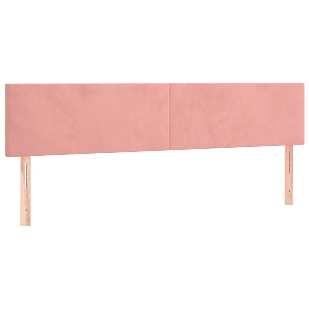 Letto a Molle con Materasso e LED Rosa 200x200 cm in Velluto 3134308