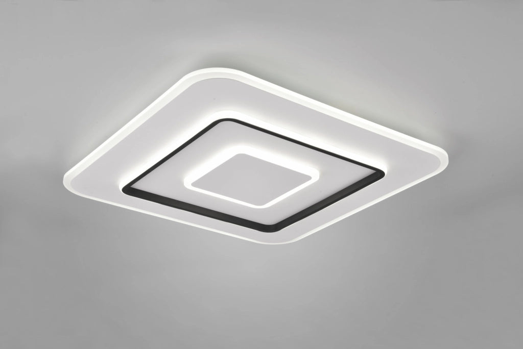 Plafoniera LED quadrata 60cm 55W dimmer telecomando RL Jora