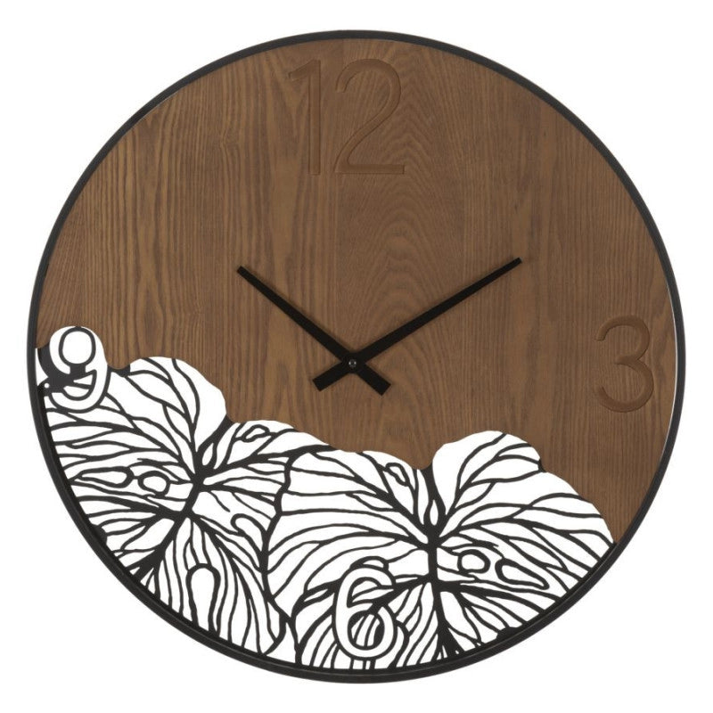 Orlogio Da Muro Wood/leaf cm ø 60x2