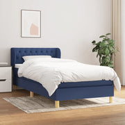 Giroletto a Molle con Materasso Blu 90x190 cm in Tessuto