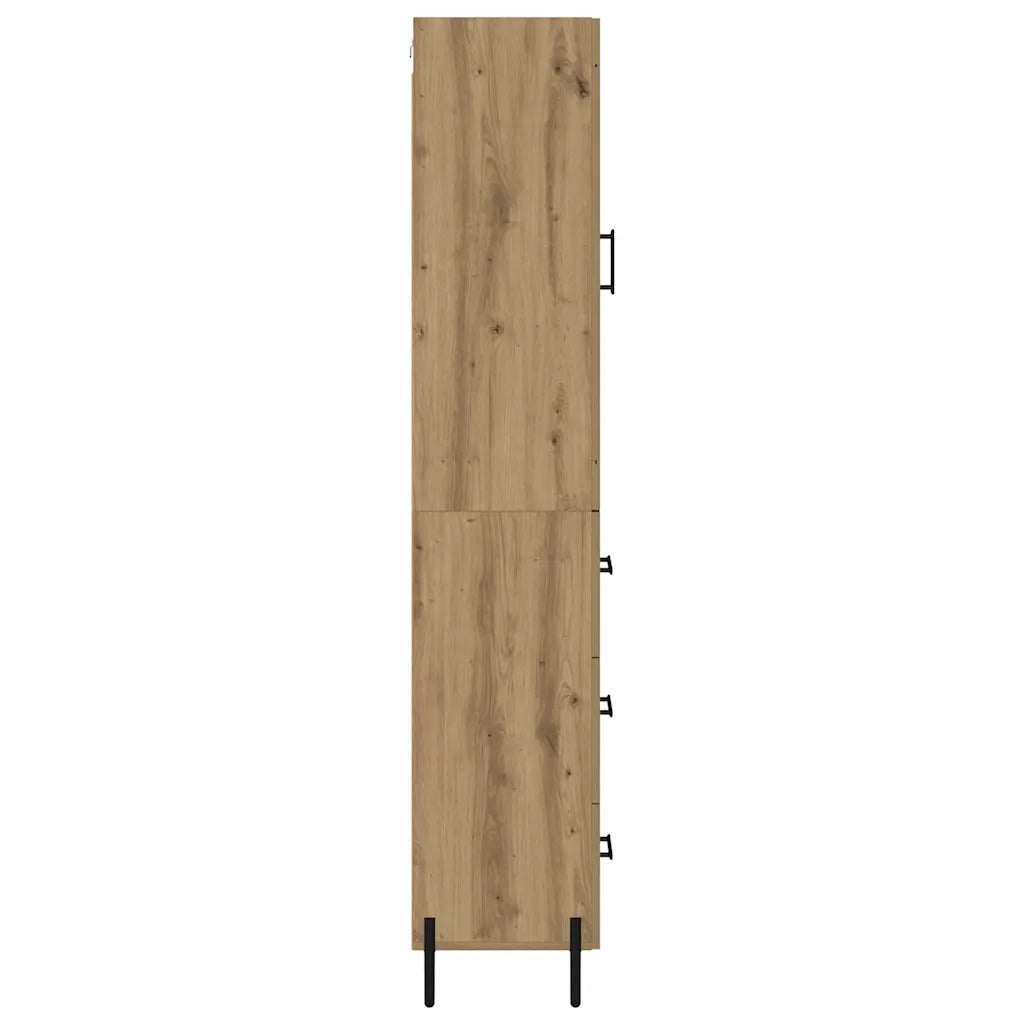 Credenza con Cassetto-Buffet-Armadio da cucina Rovere artigianale 34,5 x 34 x 180 cm 704499