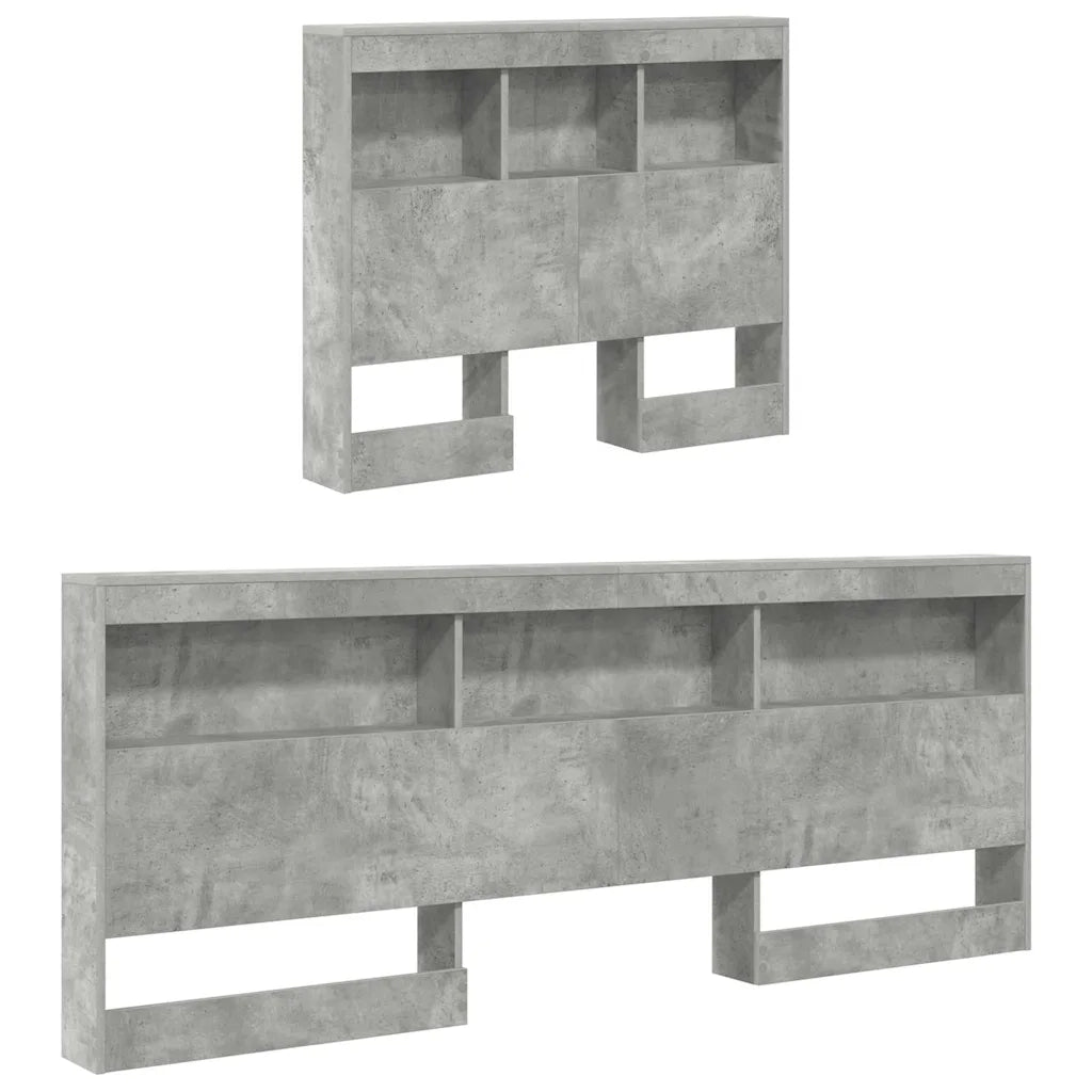 Testata contenitore Grigio cemento 90 cm Legno multistrato 3335520