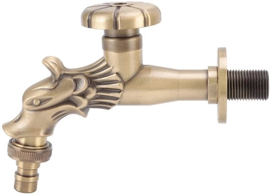 Acquasplash - Zocchetta Antica - G1/2 Ottone - Montaggio a Parete - Esterno/Giardino - Stile Vintage - Qualità Elevata - Rubinetto