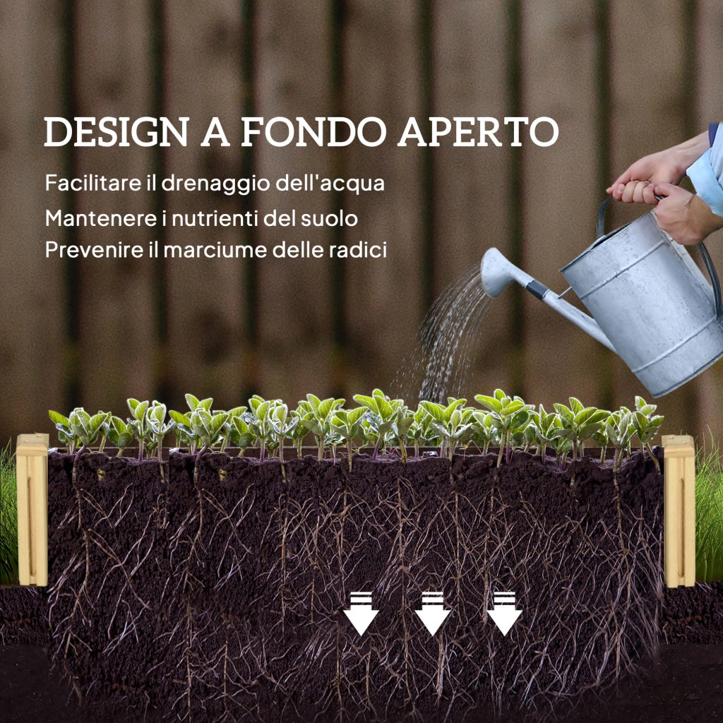 Fioriera con Traliccio per Rampicanti ¨C Xylo ¨C Legno di Abete 230x60x110 cm