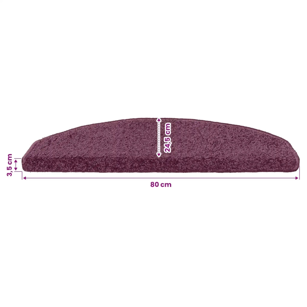 Tappetini per scale autoadesivi 15 pz | Gradini per Scale Viola scuro