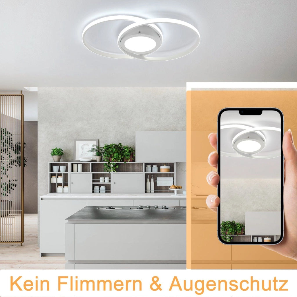 ZMH Lampada da soffitto LED 48W dimmerabile telecomando per interni