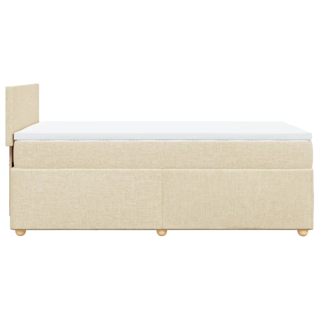 Giroletto a Molle con Materasso Crema 100x200 cm in Tessuto 3286589