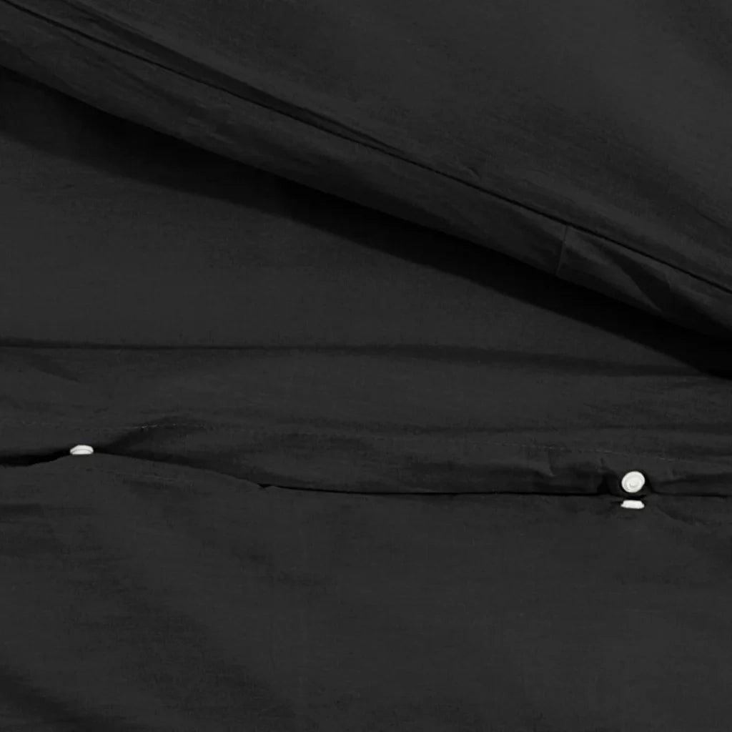 Set Copripiumino Nero 135x200 cm in Microfibra Leggera 135974