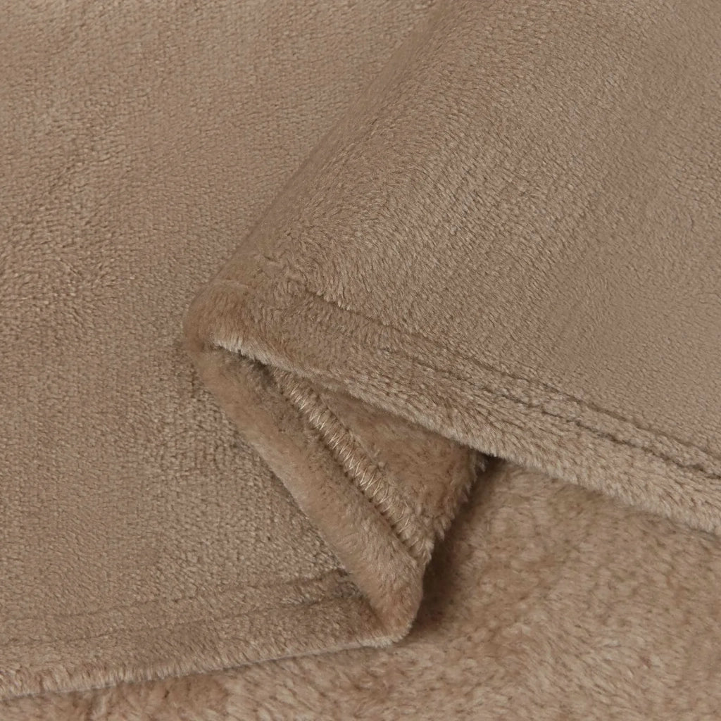Coperte da Pile 6 pz Cammello 220 x 240 cm Panno