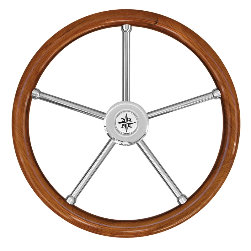RUOTA TIMONE TEAK Ø MM.400 STEERING WHEEL Ø MM.400
