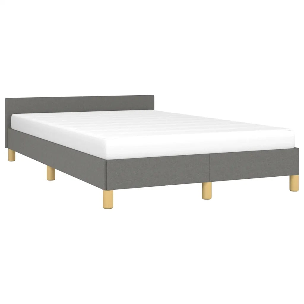 Letto matrimoniale | Letto per adulti | Giroletto senza Materasso Grigio Scuro 120x200 cm Tessuto