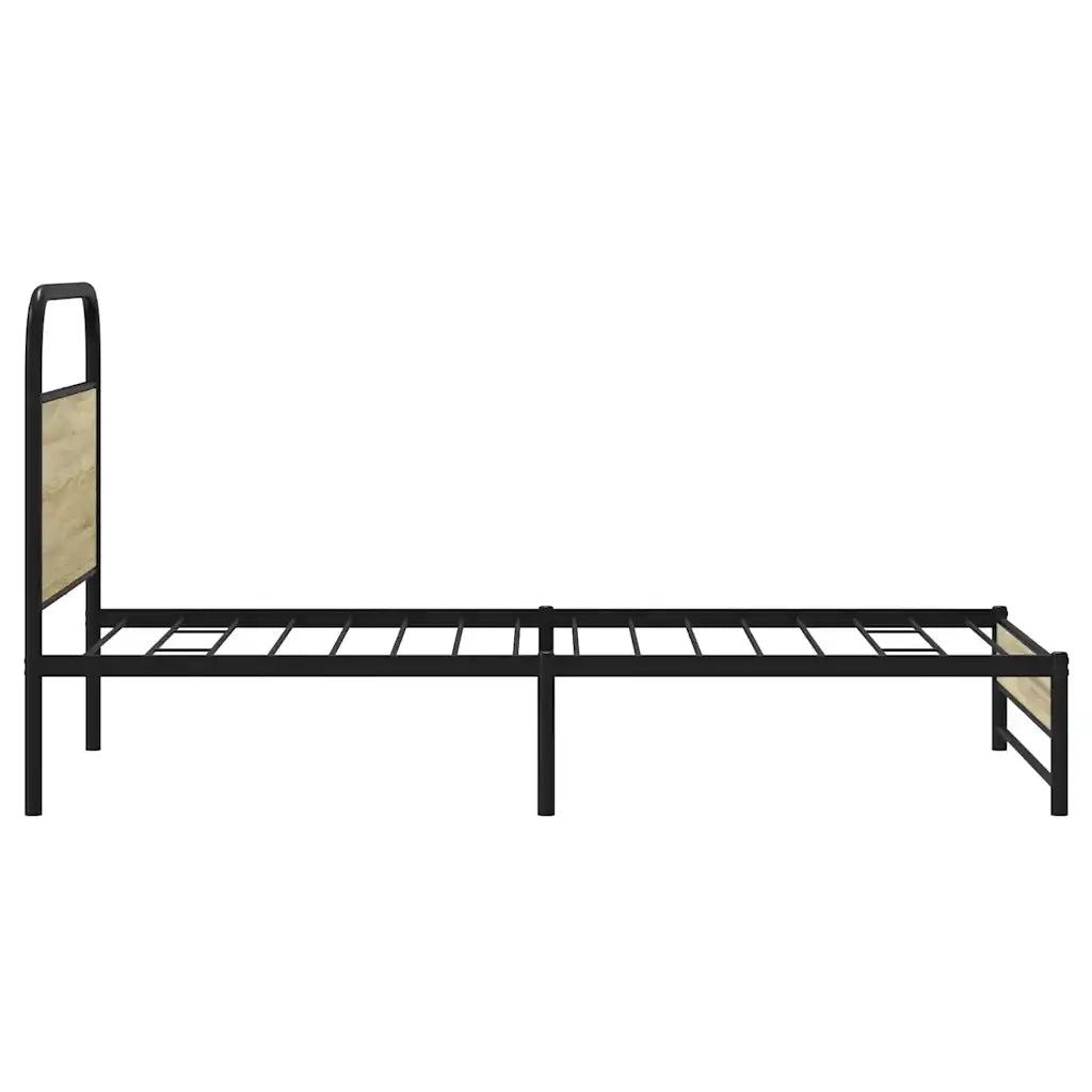 Giroletto senza Materasso-Struttura Letto Rovere Sonoma 90x190 cm in Truciolato 178320