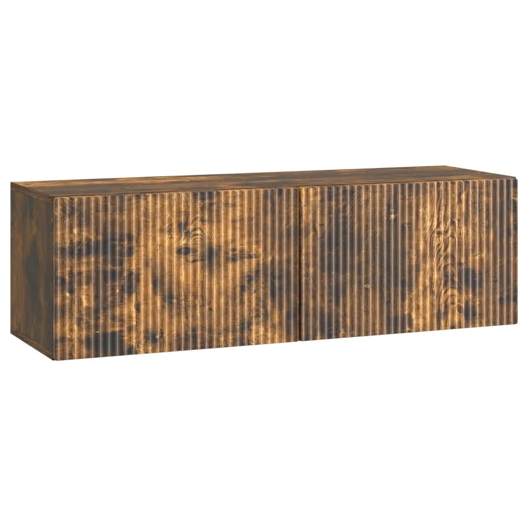 Mobile Porta TV da Muro-Credenza per TV sospesa Rovere Fumo 98 x 31 x 30 cm 290121