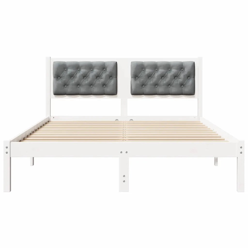 Struttura del letto-Giroletto Grigio chiaro 150 x 200 cm Pino massello 130738