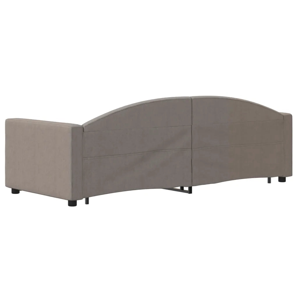Divano Letto Estraibile con Cassetti-Sofa Letto-Daybed Tortora 80x200 cm Tessuto 588725