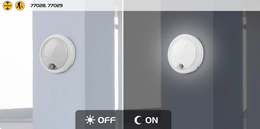 Applique esterna LED 15W con sensore Hitura bianca Rabalux