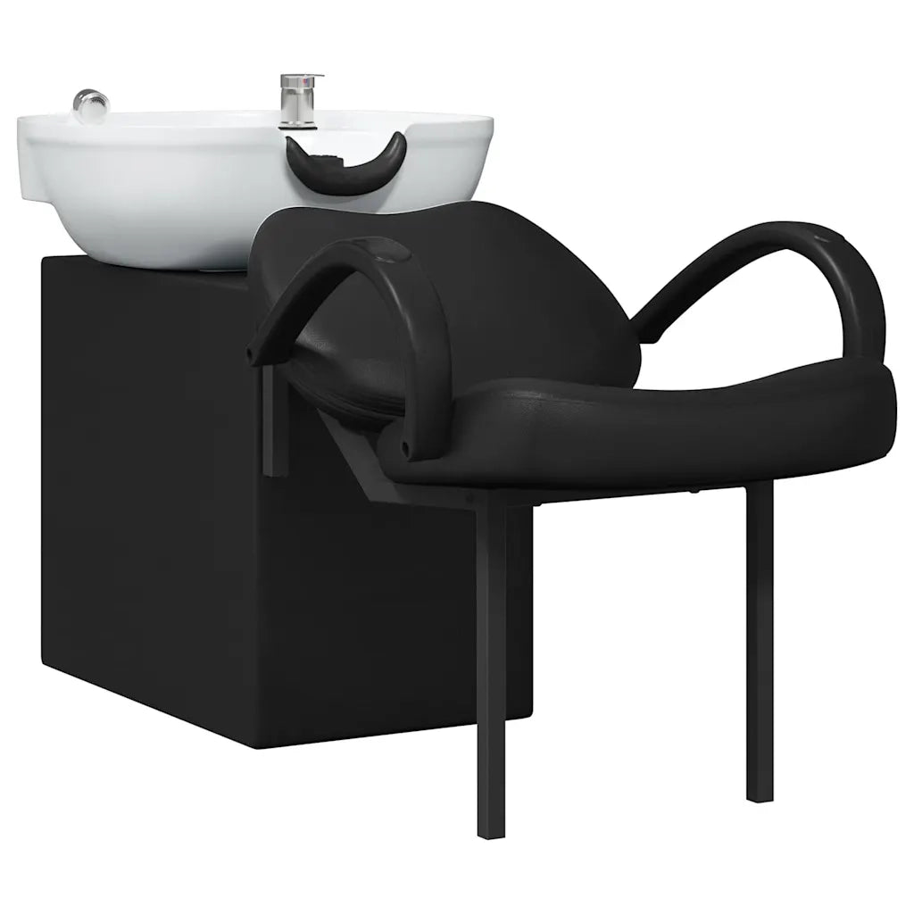 Sedia per Shampoo Nero e Bianco 136 x 60 x 92 cm PVC 42009072