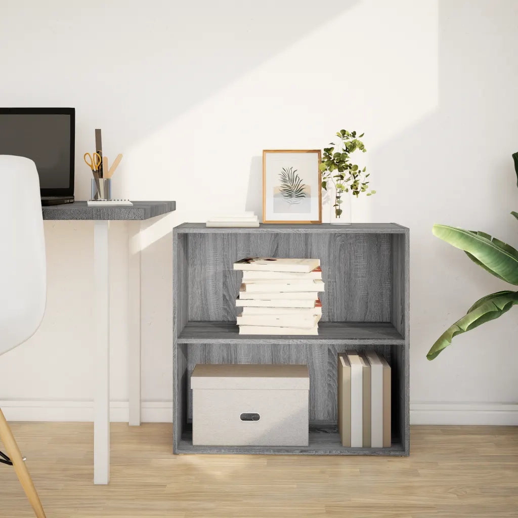 Libreria Grigio Sonoma 80x30x77 cm in Legno Multistrato 857927