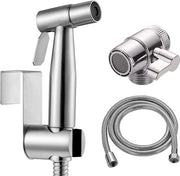 Bidet Manuale - Asciugamano per Bagno - Spruzzatore per la Toilette - Bidone - Doccia in Acciaio Inossidabile - Lavabo per la Stanza da Bagno