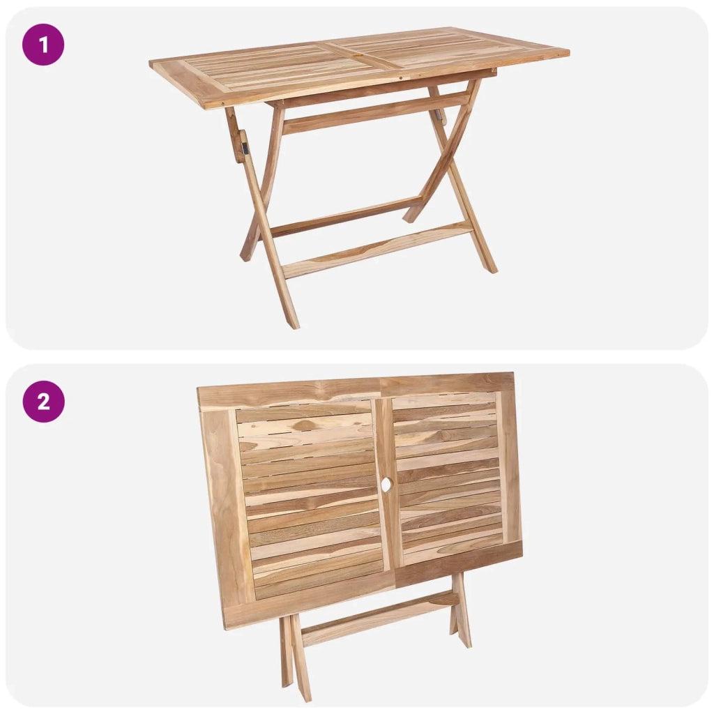 Set di Mobili da Giardino 7 pz Naturale Legno di teak solido 3418859