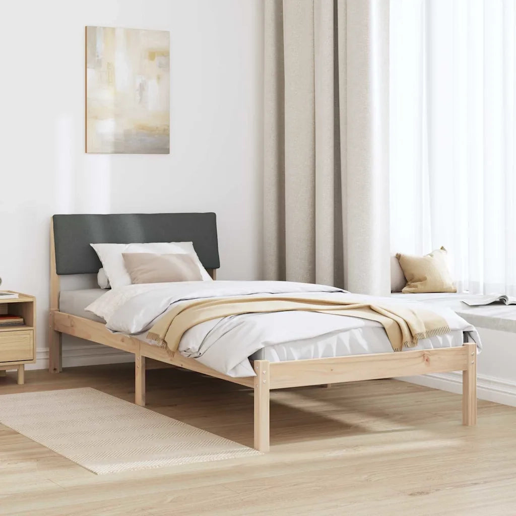 Struttura del Letto marrone e grigio scuro 100 x 200 cm 878560