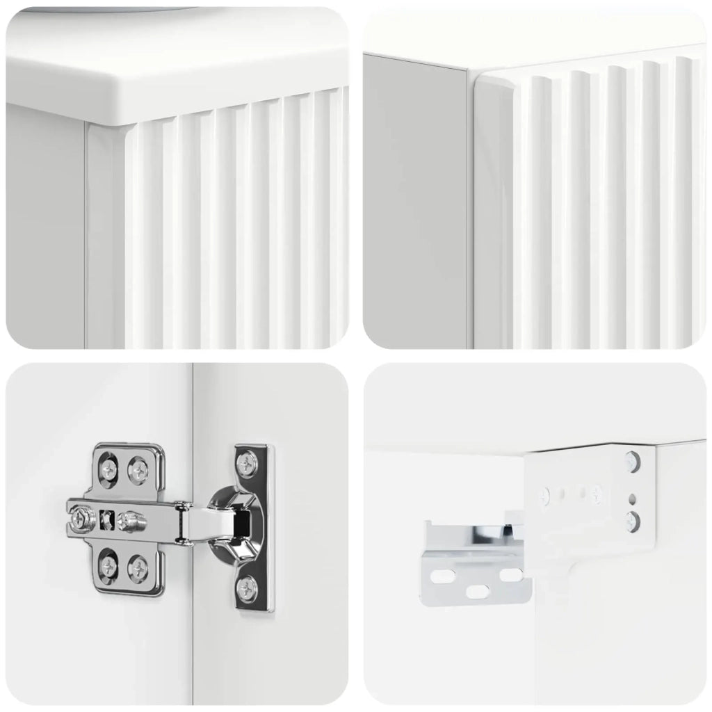 Set di mobili per il bagno 2 pz Bianco 33 x 34,5 x 100 cm 3406123