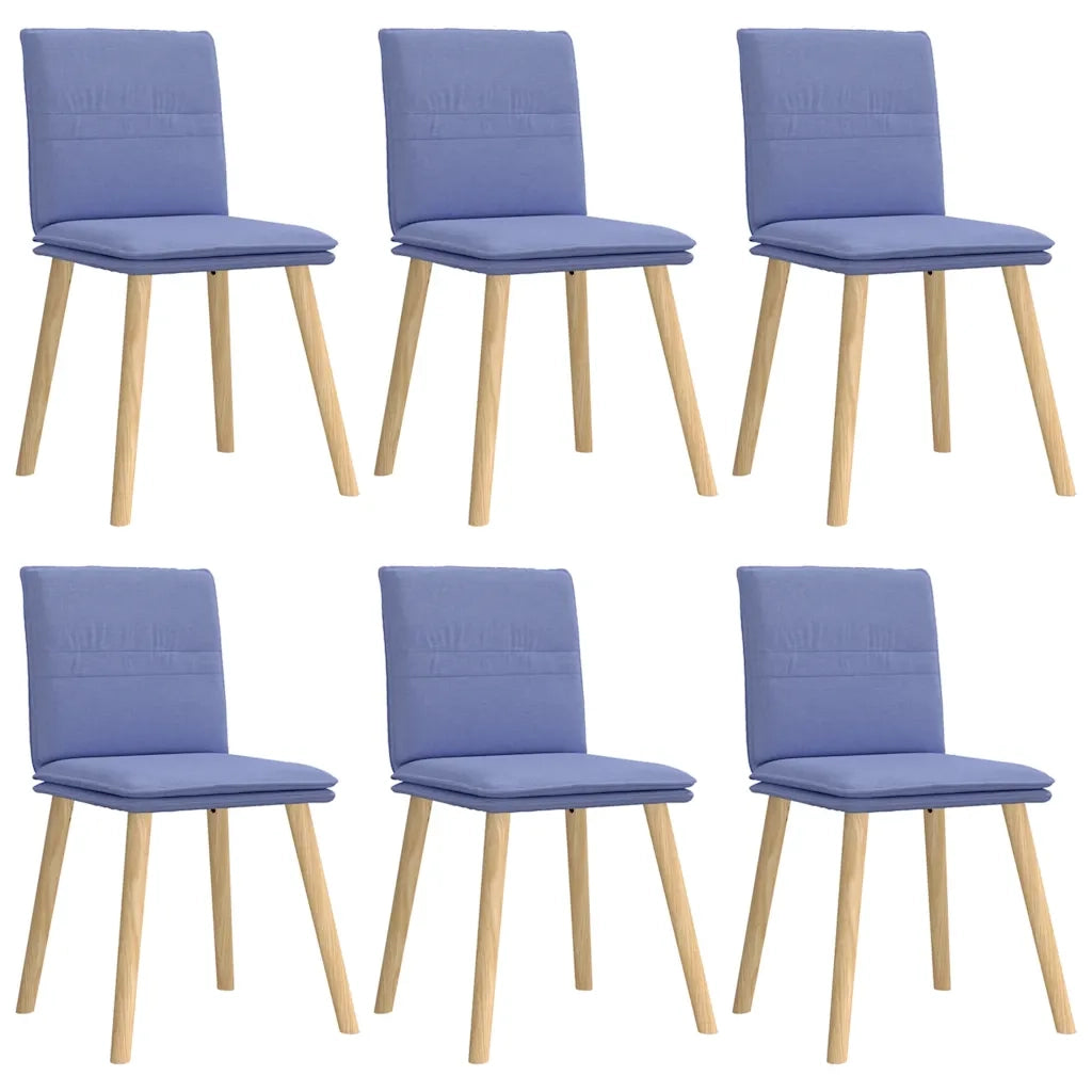 Sedie da Pranzo 6 pz Blu Jeans in Tessuto 3315635