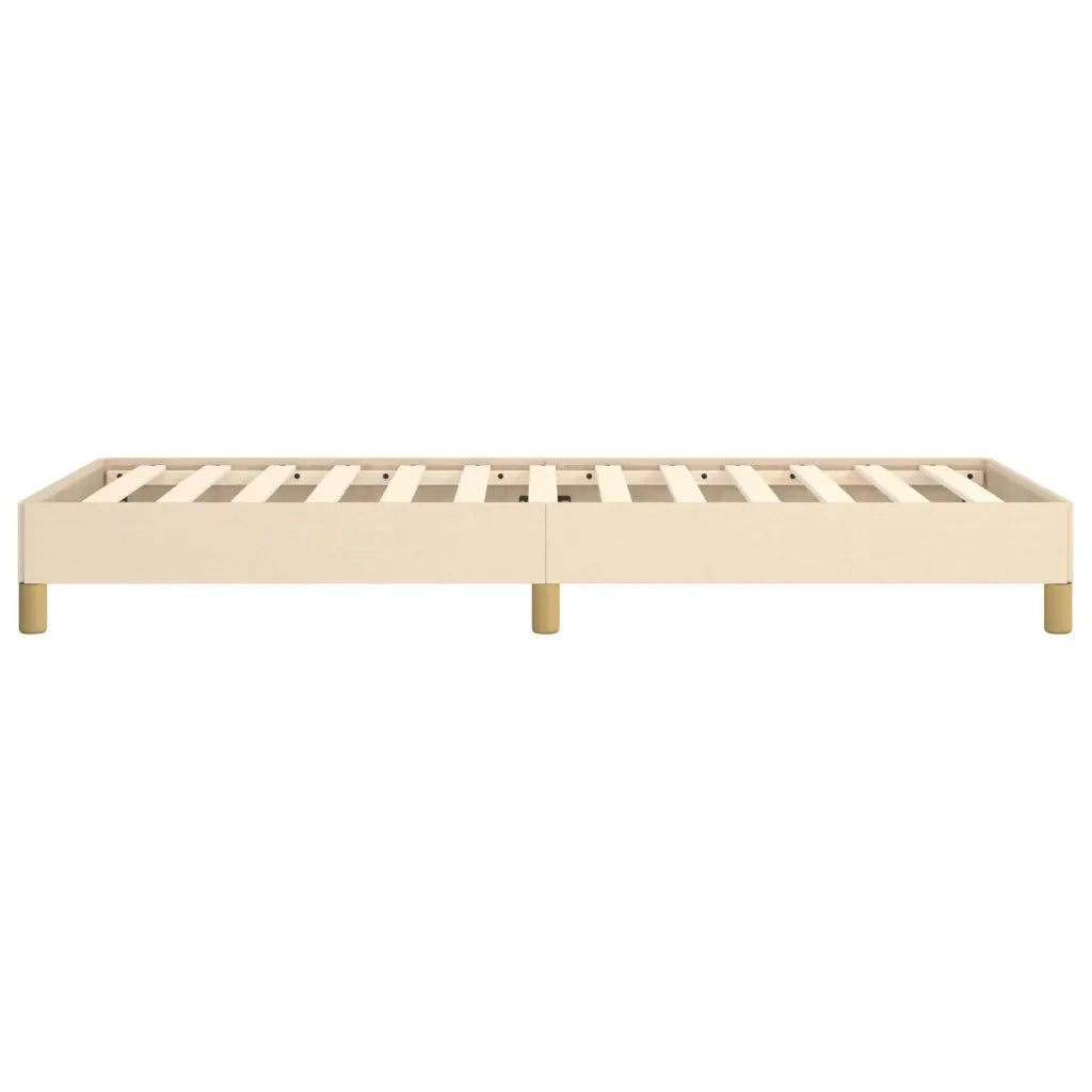 Letto singolo | Letto per adulti | Giroletto senza Materasso Crema 90x200 cm in Tessuto