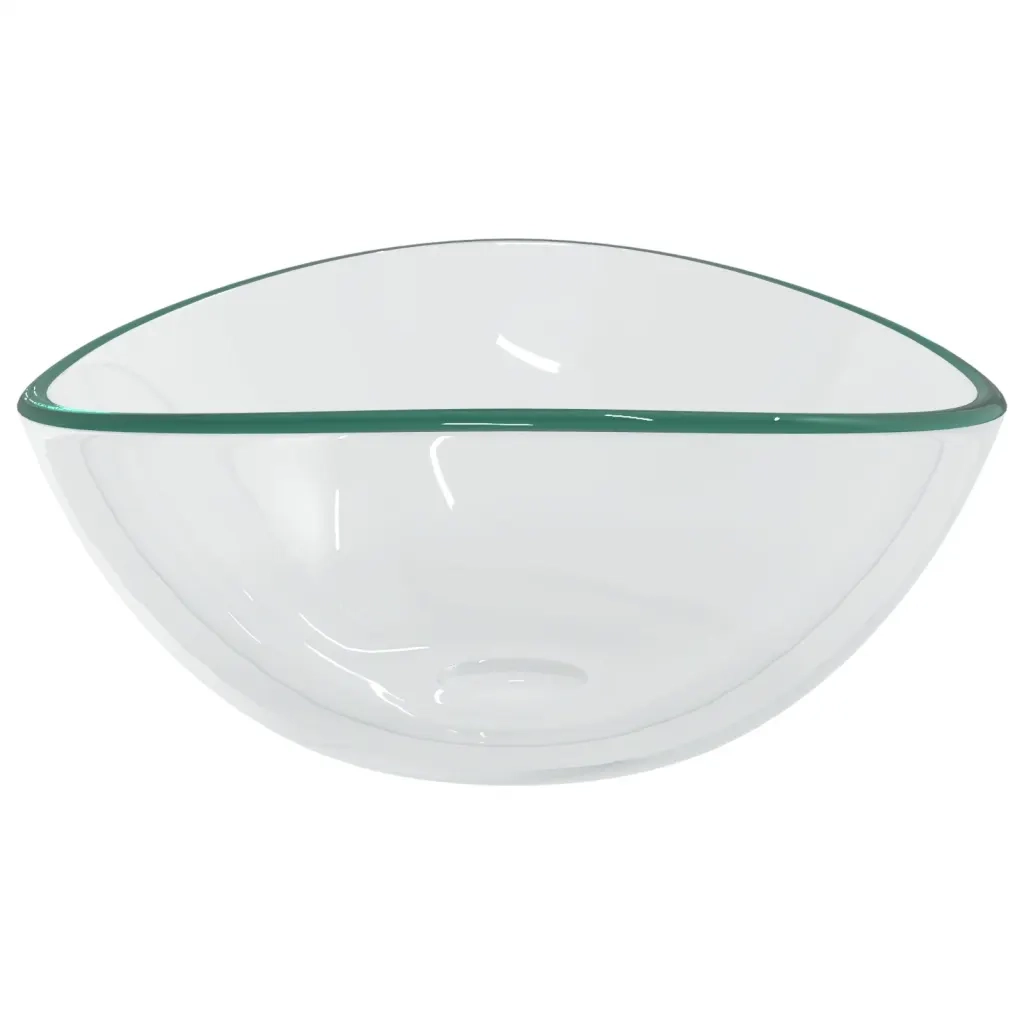 Lavandino in Vetro Temperato 54,5x35x15,5 cm Trasparente 345238