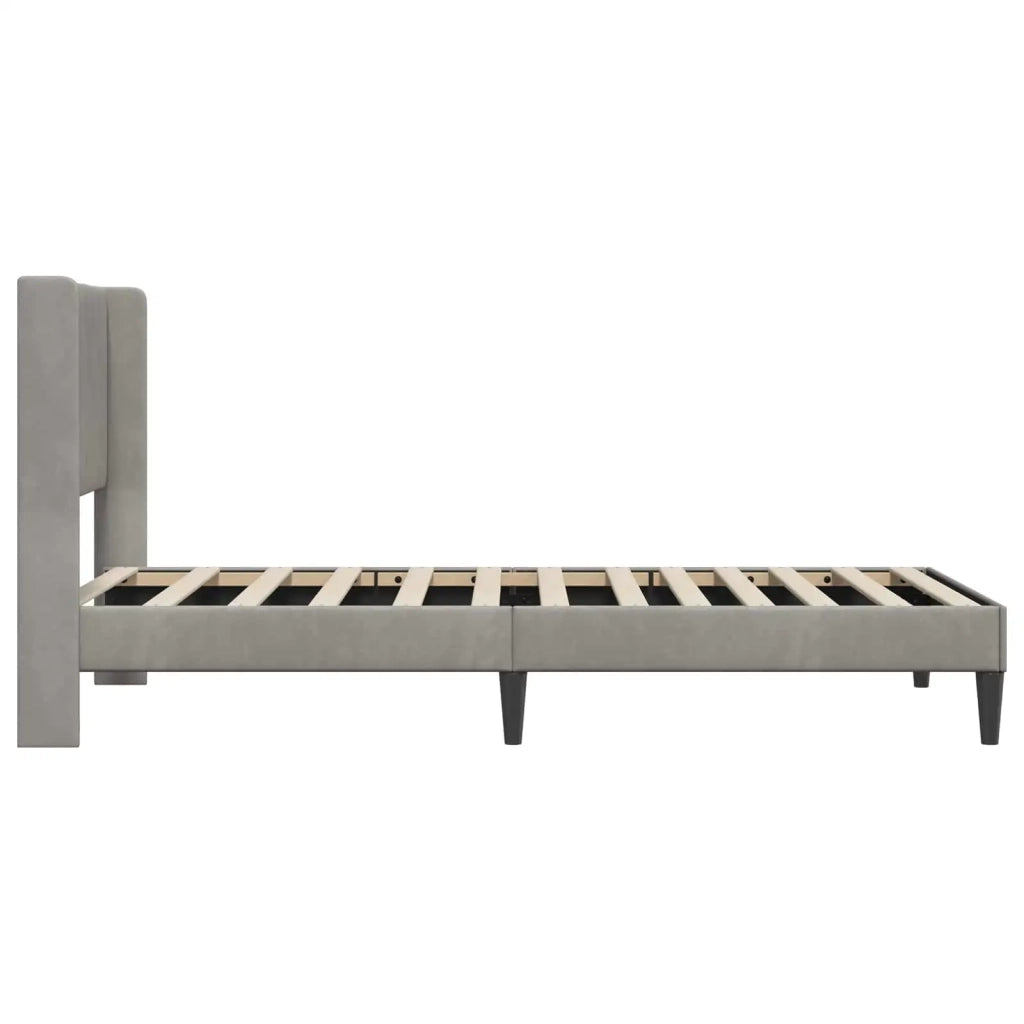 Struttura del letto-Giroletto Grigio Chiaro 80 x 200 cm Velluto 770840