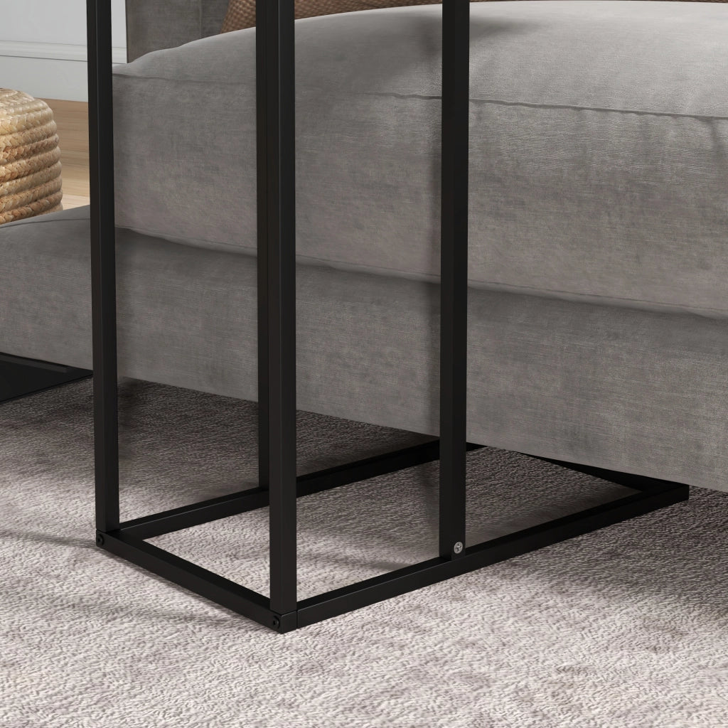 TAVOLINO C-Form 46x26x60 cm Acciaio Nero