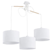 Lampada a sospensione minimal bianca 3 luci E27 HILA Alfa