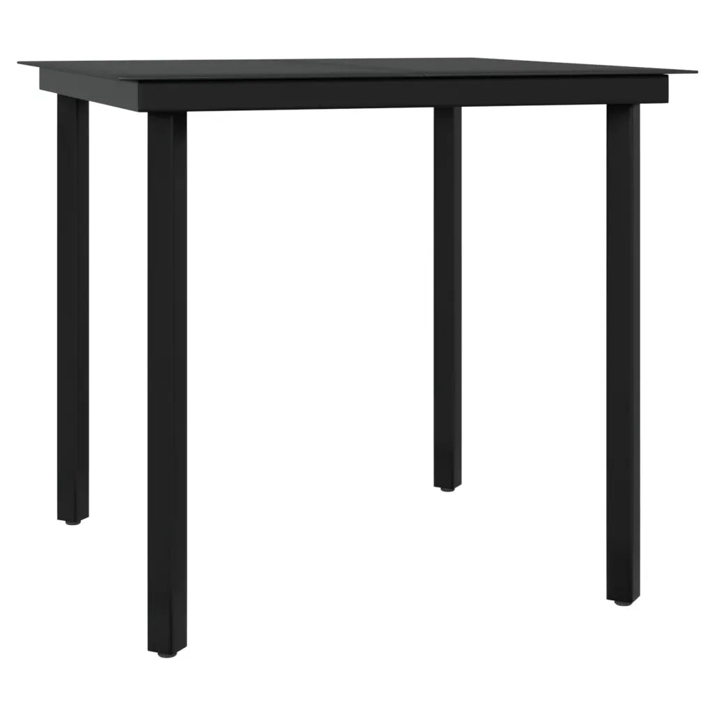 Set da Pranzo da Giardino 3 pz | Set Salotto da Giardino con Cuscini Nero