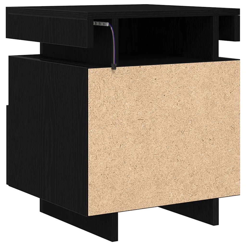 Armadio da Notte 2 pcs Rovere Nero 40 x 39 x 48,5 cm 862187
