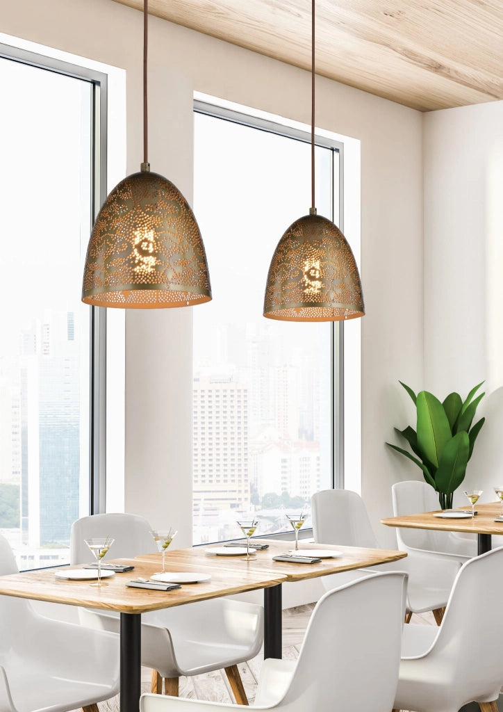 Lampada a sospensione Candellux Sfinks ottone Ø20cm