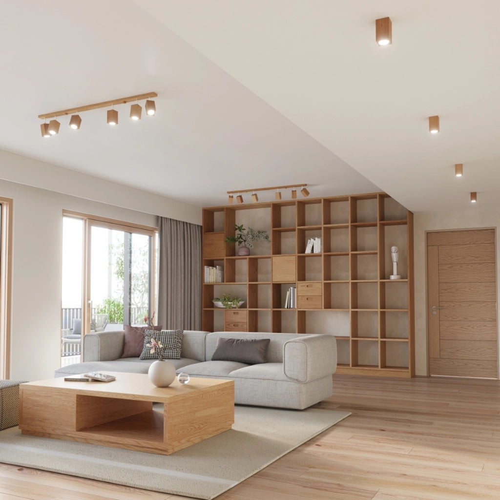 Spot soffitto BAMBU Pure Lume rovere scuro 30cm GU10