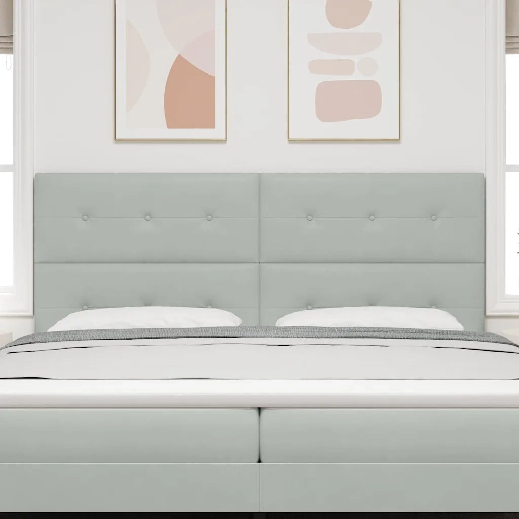Testiera Grigio chiaro 200 cm Velluto 3337867