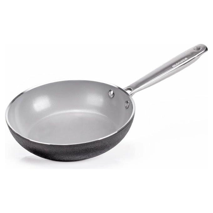 Moneta 0005390124 Armonia Padella 24 cm Alluminio Forgiato Rivestimento Antiaderente Finegres Senza PTFE PFAS PFOA Nichel Induzione colore Nero