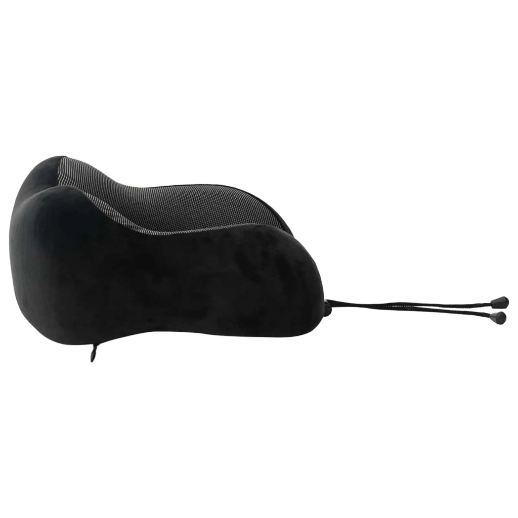 Cuscino da Viaggio per il Collo Regolabile Nero 27 x 26 x 14 cm 42012703
