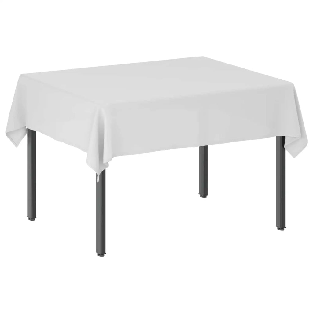 Tovaglia da Tavolo Rettangolare Bianco 140 x 160 cm Poliestere 42039860