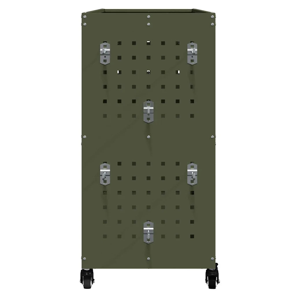 Carrello per Attrezzi con ruota Verde oliva 75 x 35 x 73 cm 874542