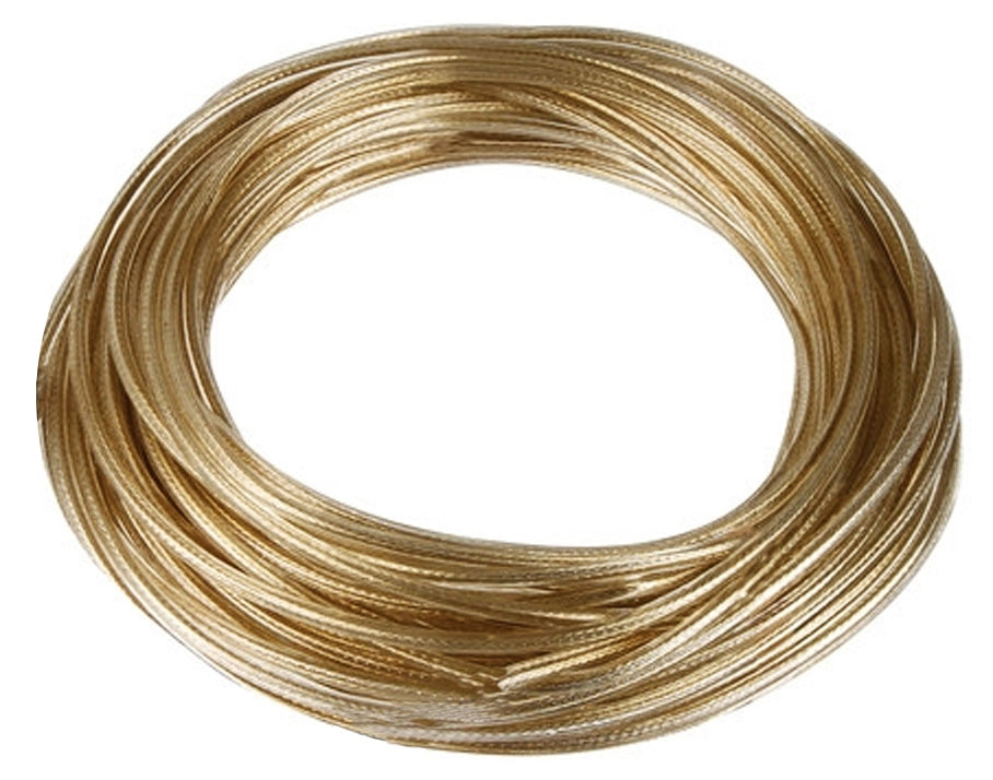 CAVETTO STENDIBIANCHERIA OTTONE PLASTIFICATO  Ø mm. 4 - mt. 100