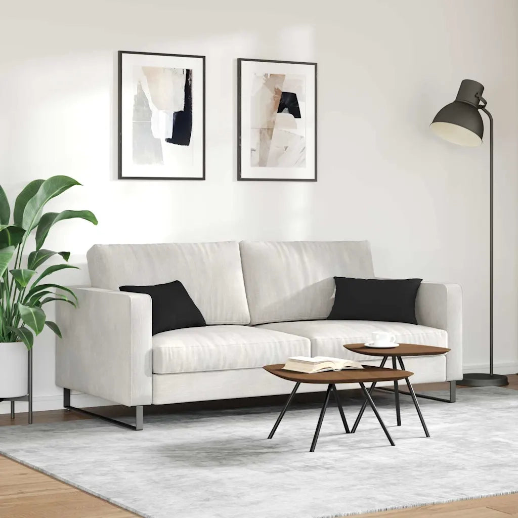 Cuscini da Divano 2 pcs Nero 50 x 30 cm Tessuto 42013642